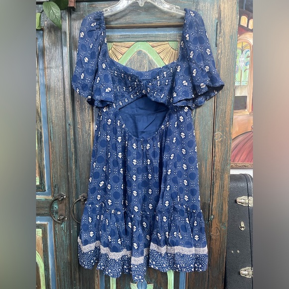Anthropologie Maeve Smocked Tunic Mini Dress - Picture 3 of 5